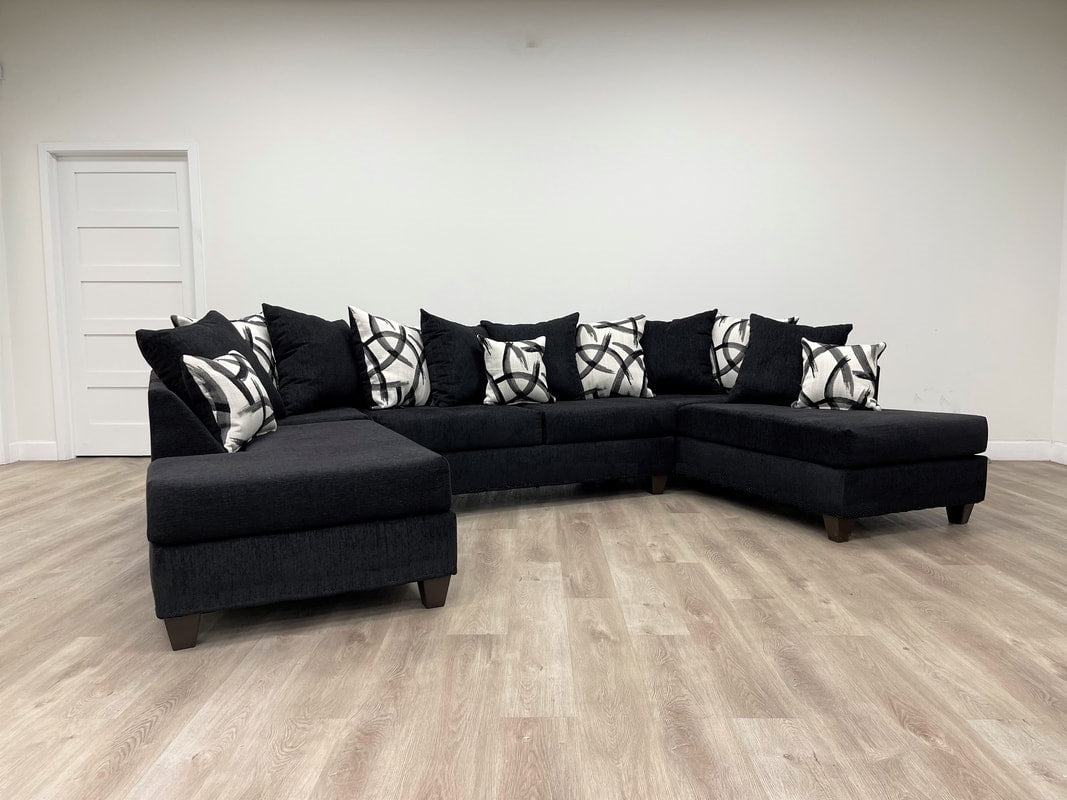 111 Black Sectional HH