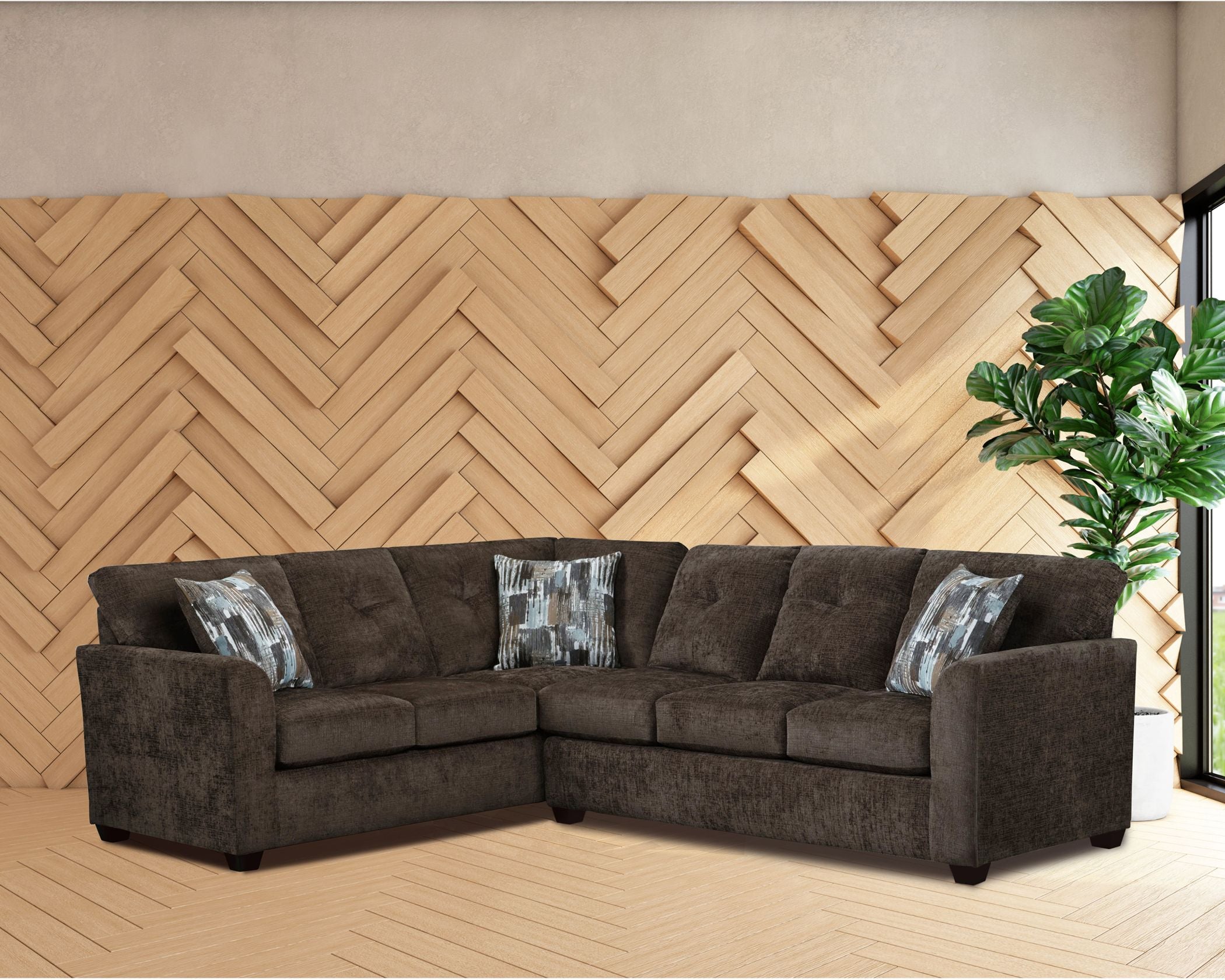 3000 Gerald Chocolate Sectional PF
