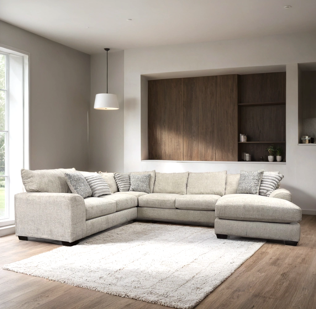 8600 Oversized Sectional Cream HH