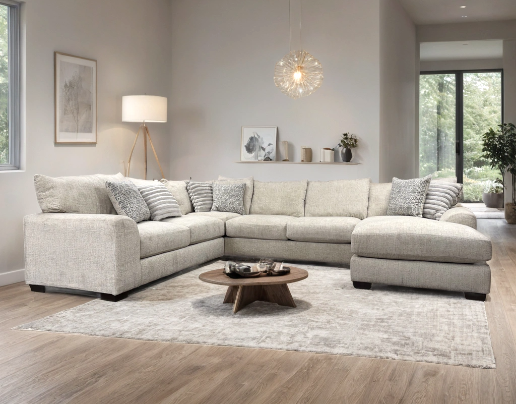 8600 Oversized Sectional Cream HH