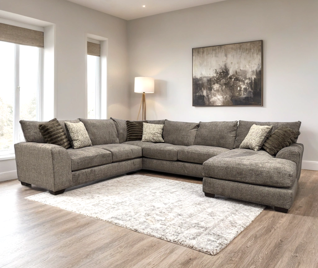 8600 Oversized Sectional Taupe HH