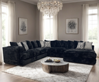 880 Black Oversized Sectional HH