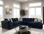 880 Black Oversized Sectional HH