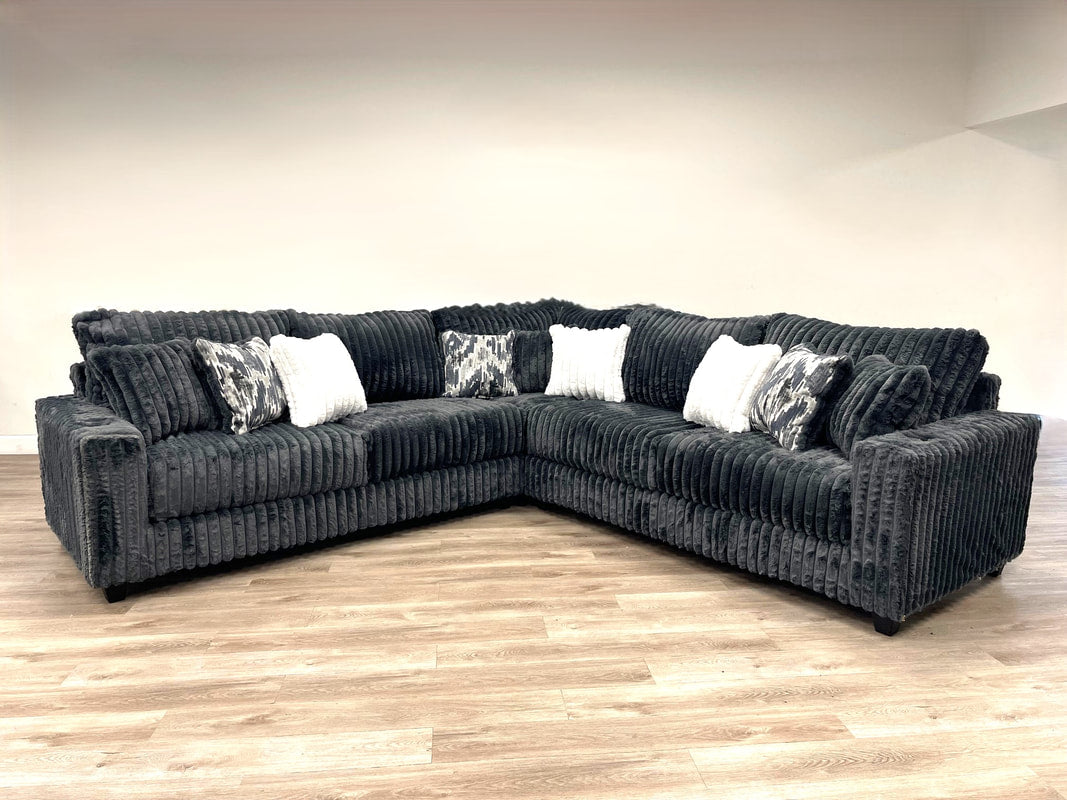 9600 Charcoal Oversized Sectional HH