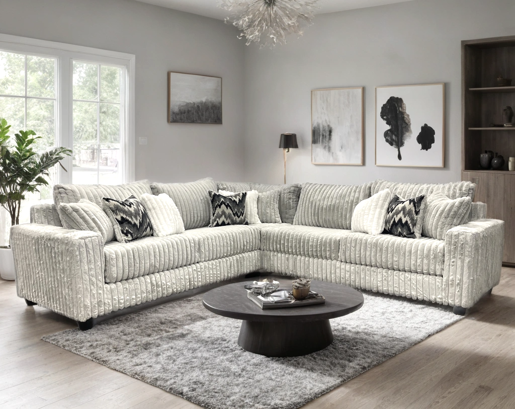 9600 Gray Oversized Sectional HH