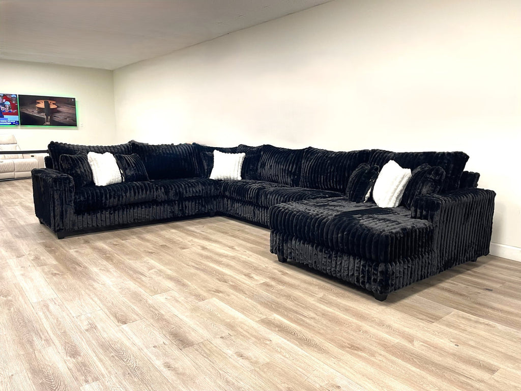 9900 Black 4PC Oversized Sectional HH