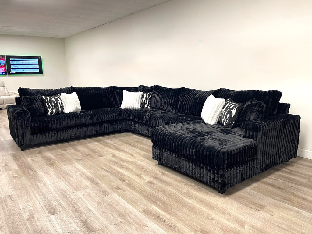 9900 Black 4PC Oversized Sectional HH