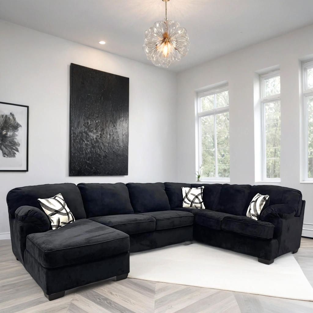 BRENTWOOD BLACK SECTIONAL HH