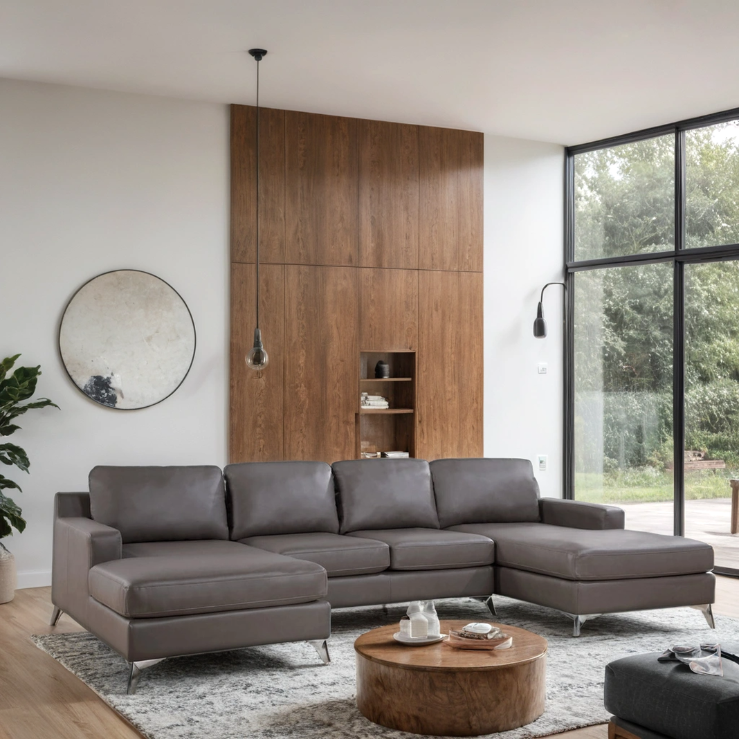 Candace Bronze Double Chaise Sectional HH