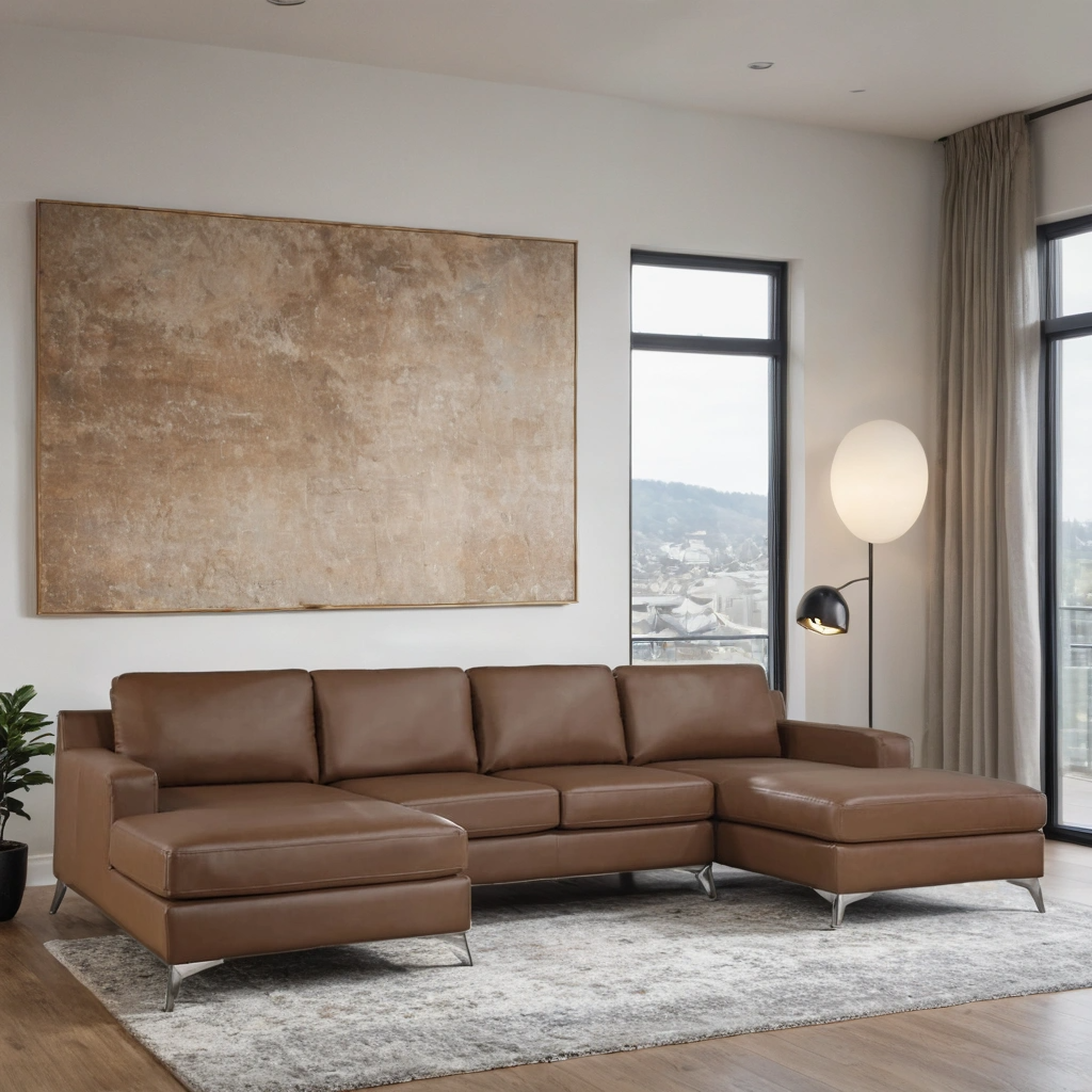 Candace Saddle Double Chaise Sectional HH