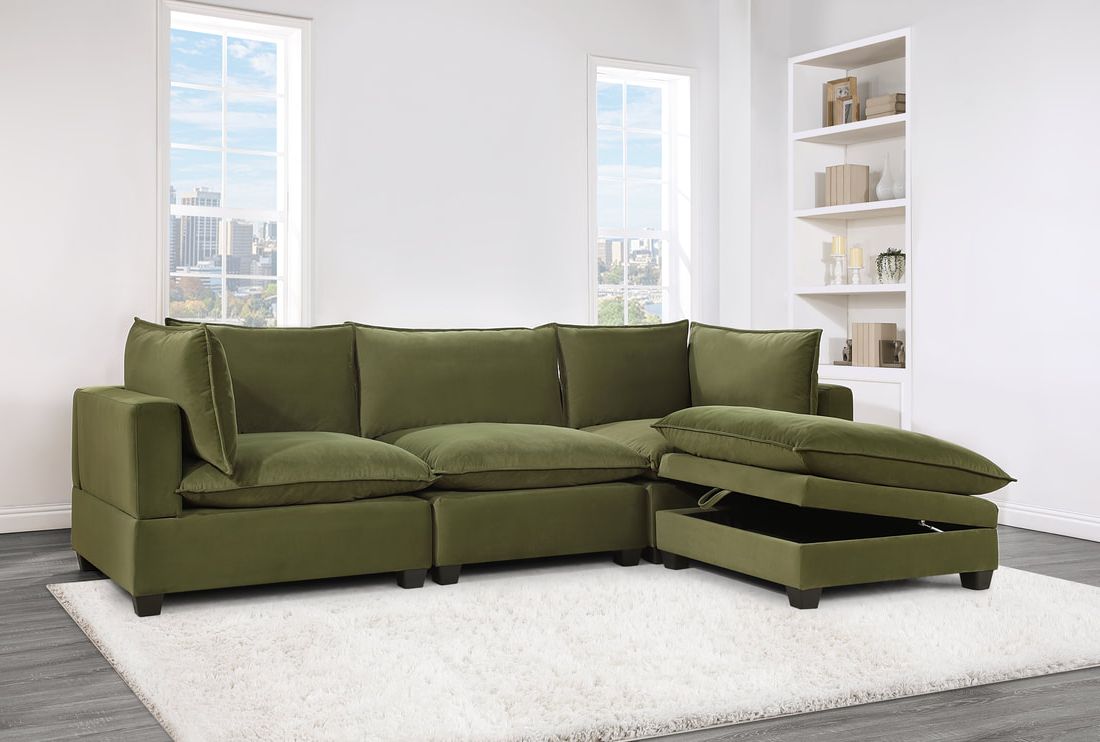 Cloud2 Olive Velvet Modular Sectional HH