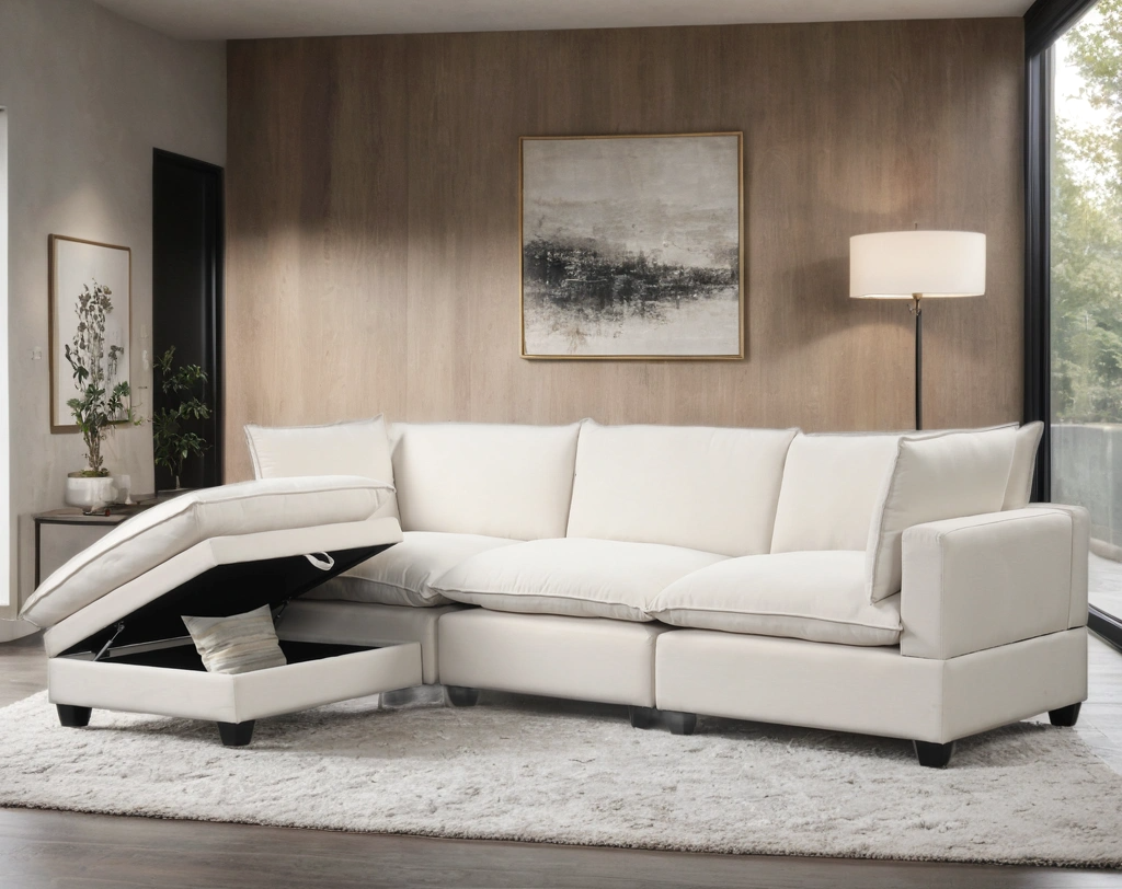 Cloud2 Sand Linen Modular Sectional HH