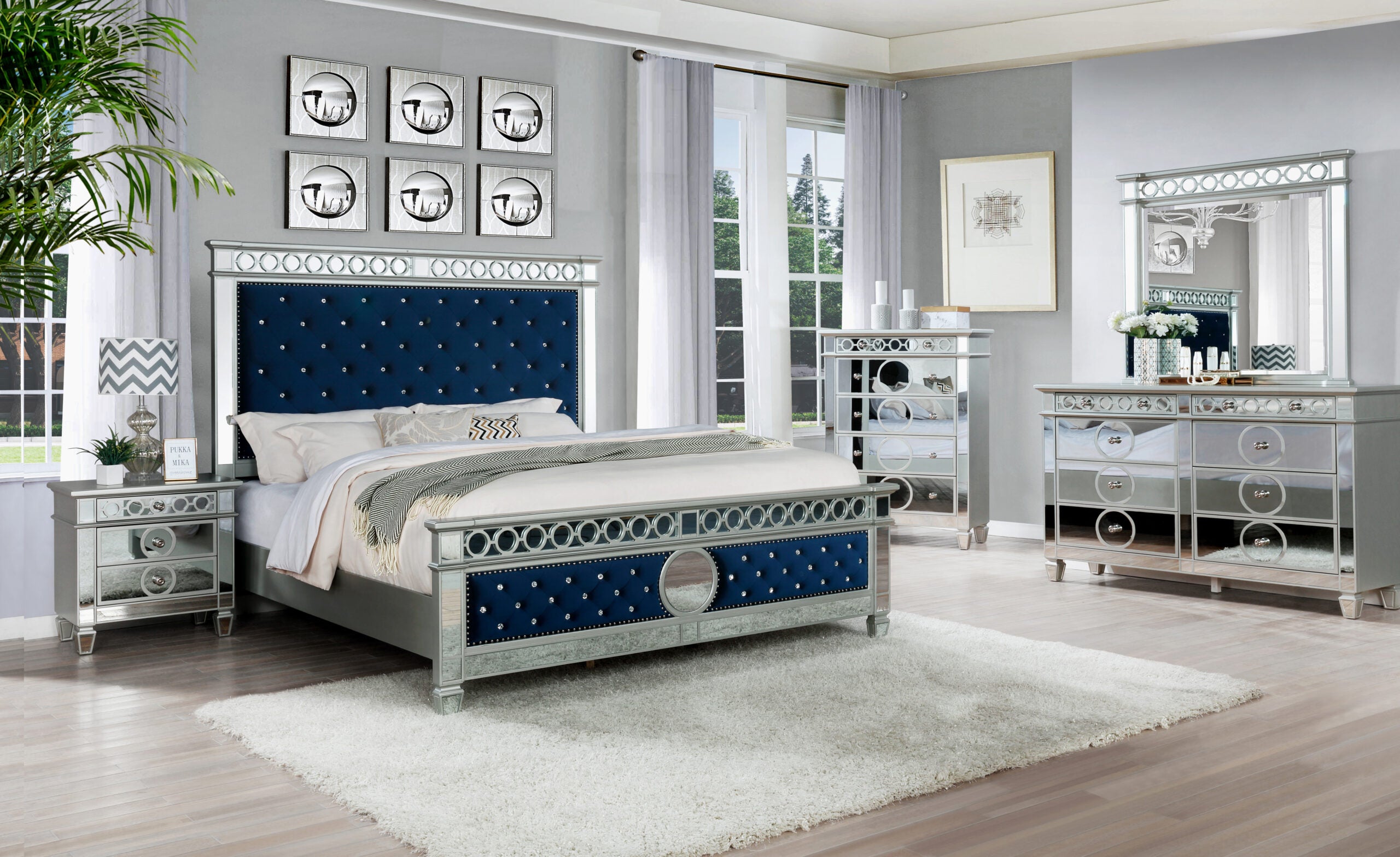 B1852 Bella Blue Velvet SET NE