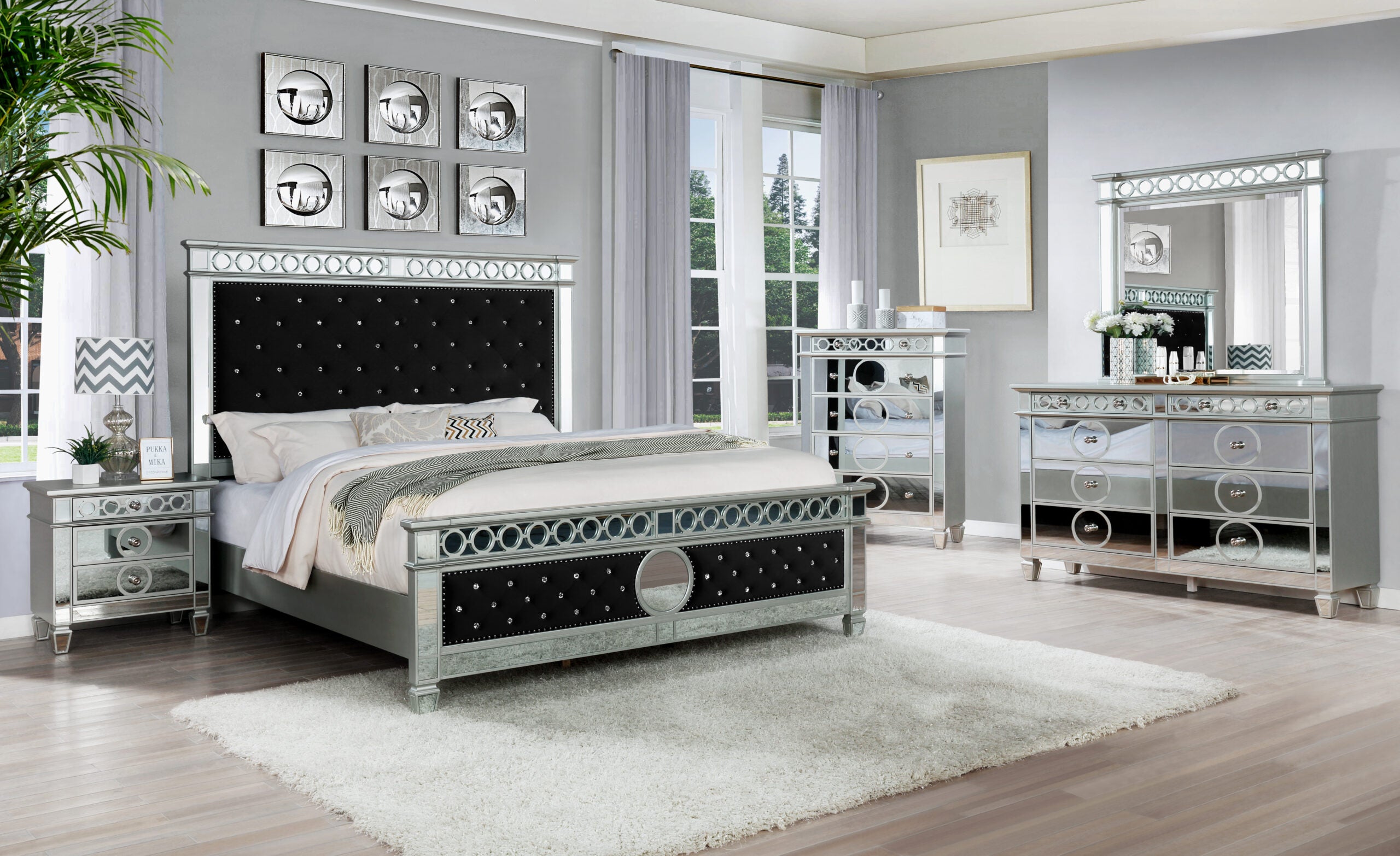 B1852 Bella Black Velvet SET NE
