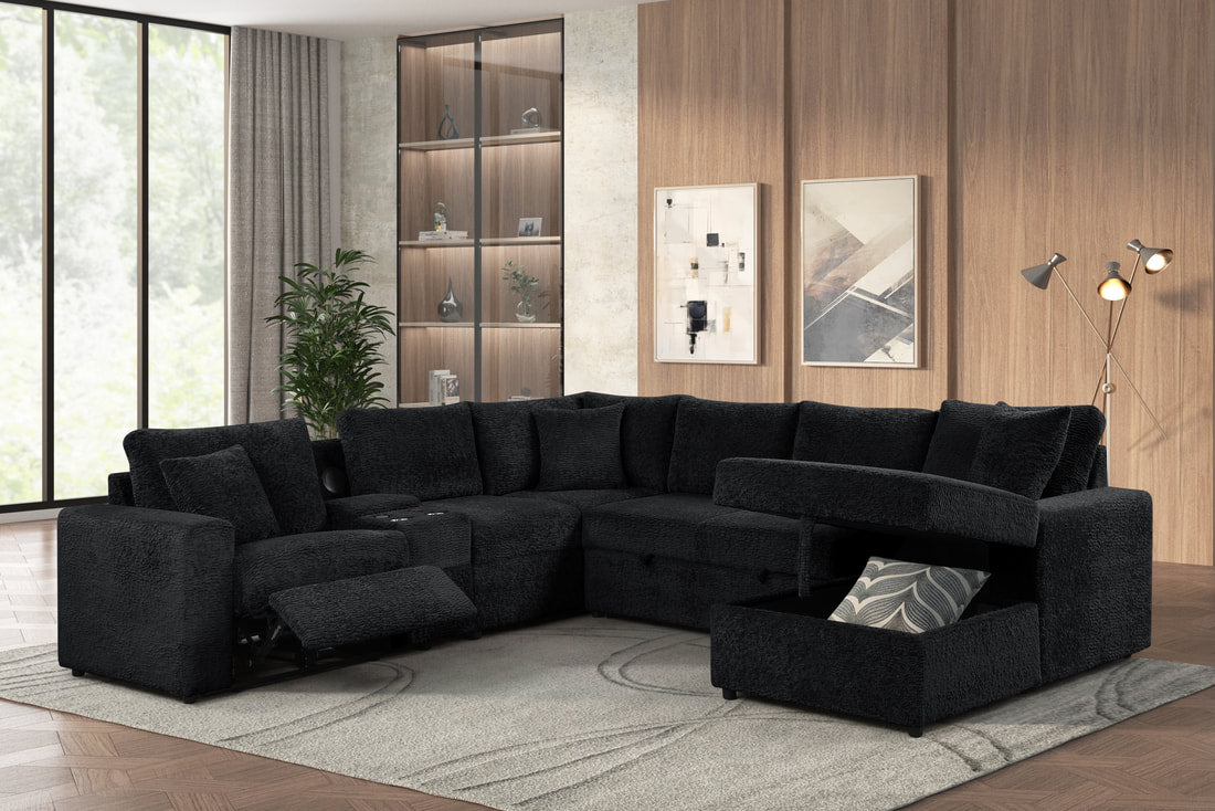 Hunter Black Sectional HH