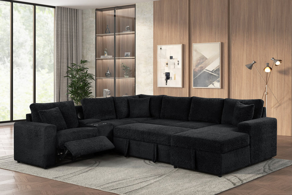 Hunter Black Sectional HH