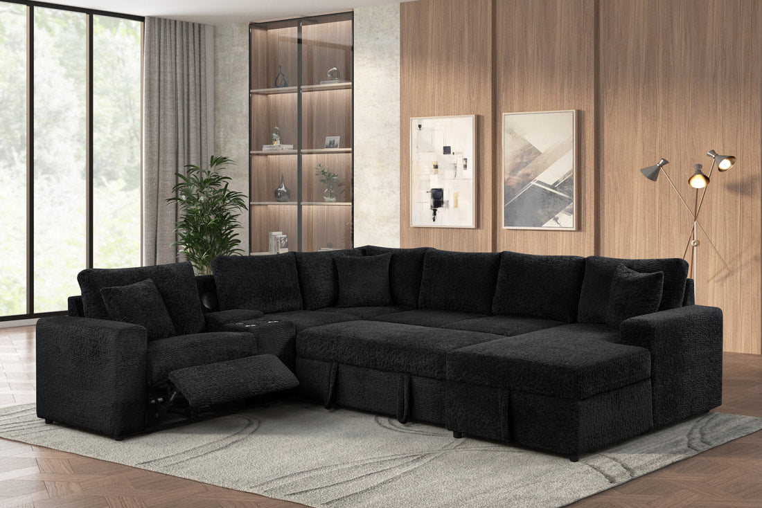 Hunter Black Sectional HH