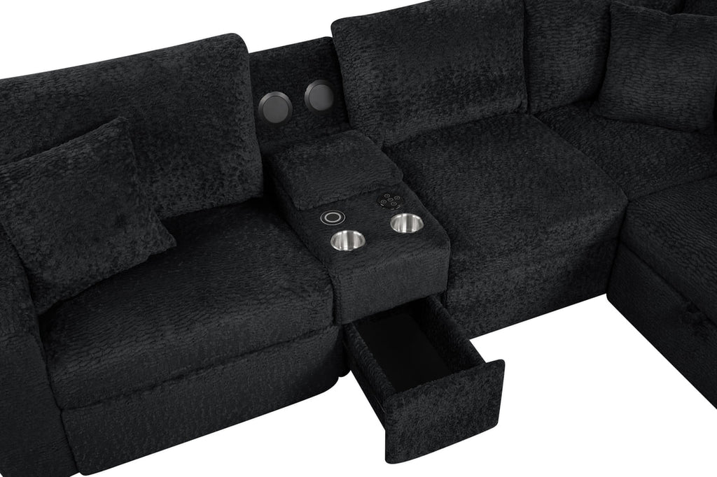 Hunter Black Sectional HH