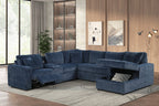 Hunter Blue Sectional HH