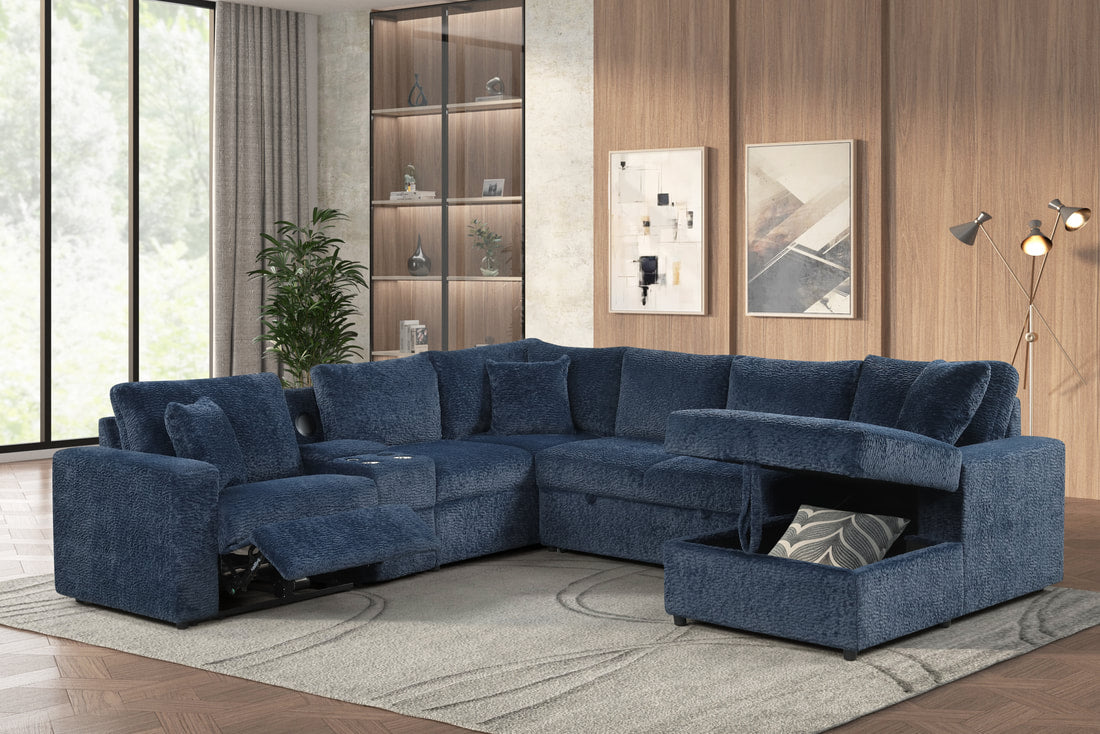 Hunter Blue Sectional HH
