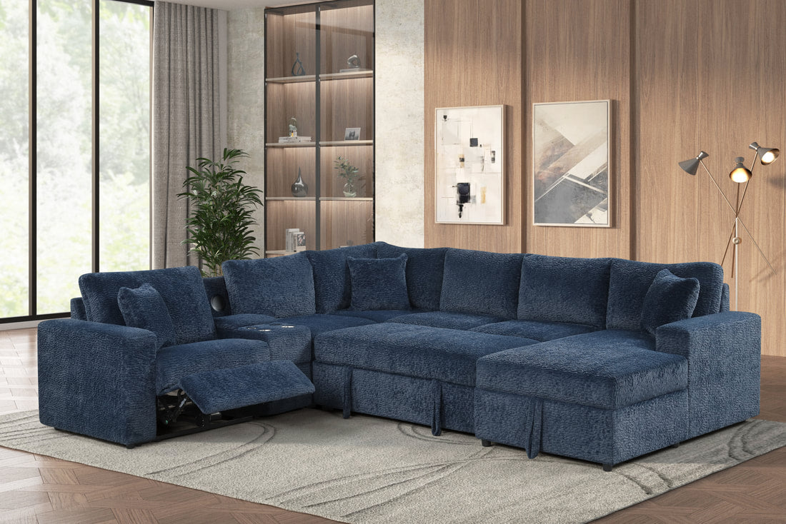 Hunter Blue Sectional HH