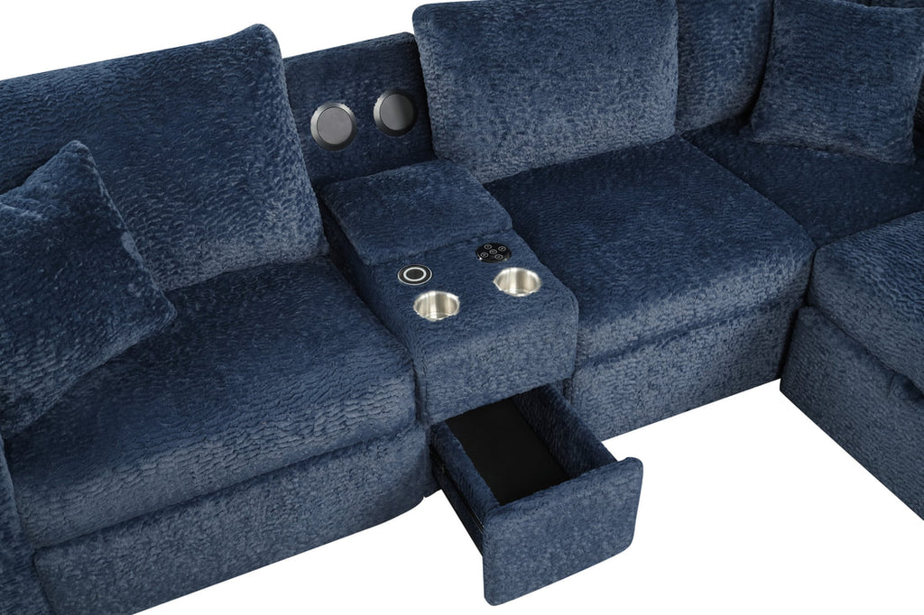 Hunter Blue Sectional HH