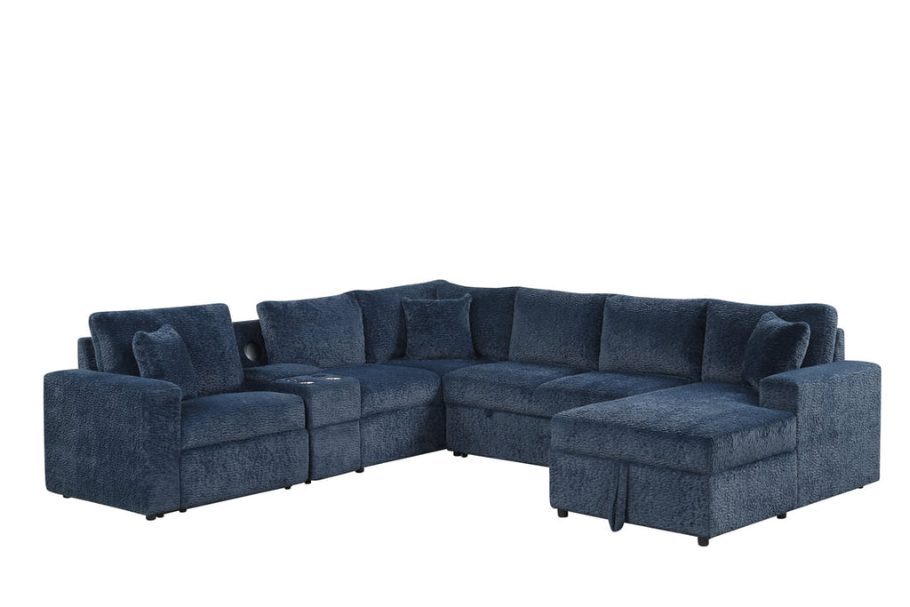 Hunter Blue Sectional HH
