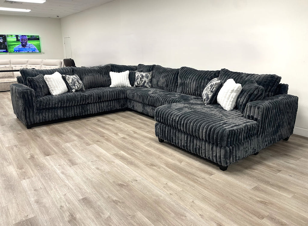 9900 Charcoal 4PC Oversized Sectional HH