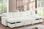 July Beige Double Storage Chaise Sectional HH