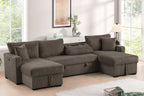July Mocha Double Storage Chaise Sectional HH
