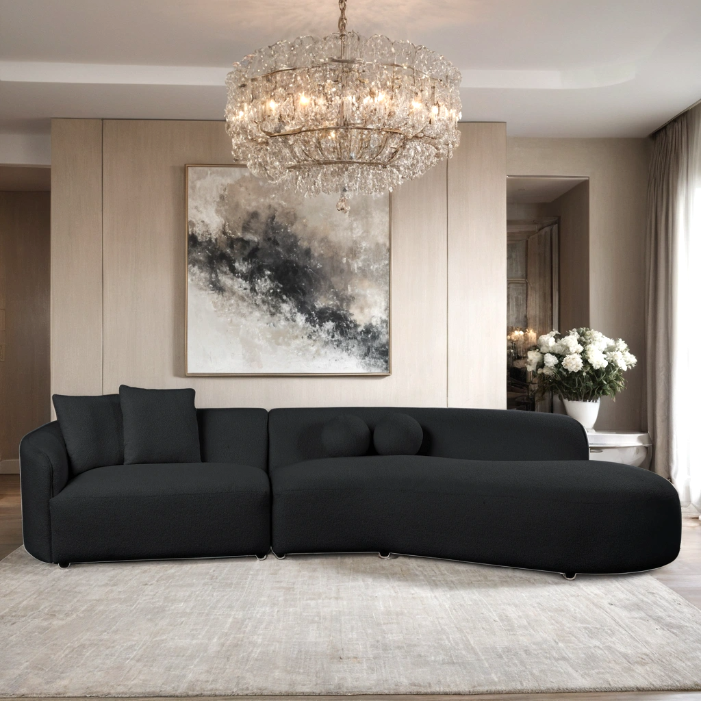 MIA Black Sectional HH