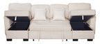 Sahara Beige - Double Storage Chaise Sectional HH