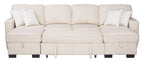 Sahara Beige - Double Storage Chaise Sectional HH