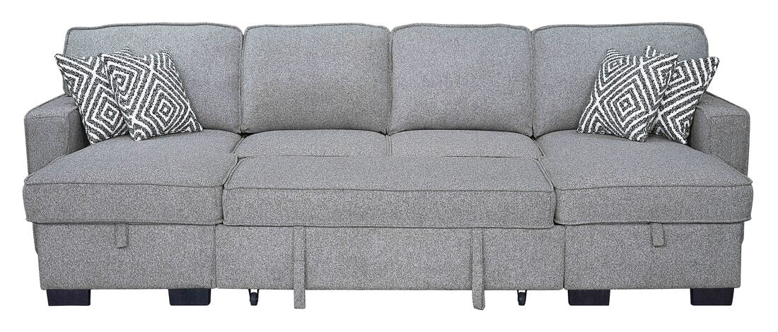 Sahara Gray Double Storage Chaise Sectional HH