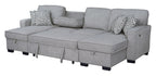 Sahara Gray Double Storage Chaise Sectional HH