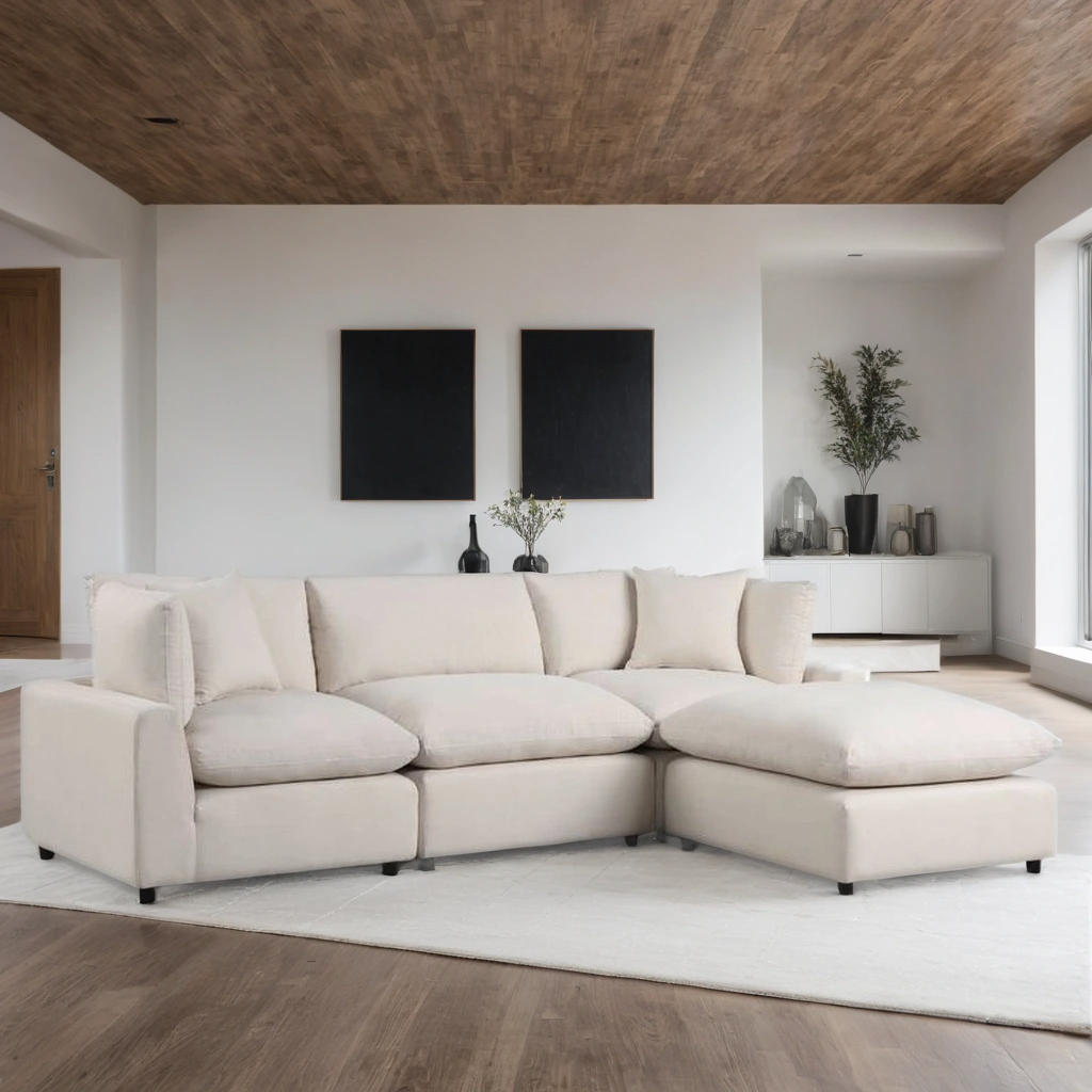 SKY Sand Linen Modular Sectional HH