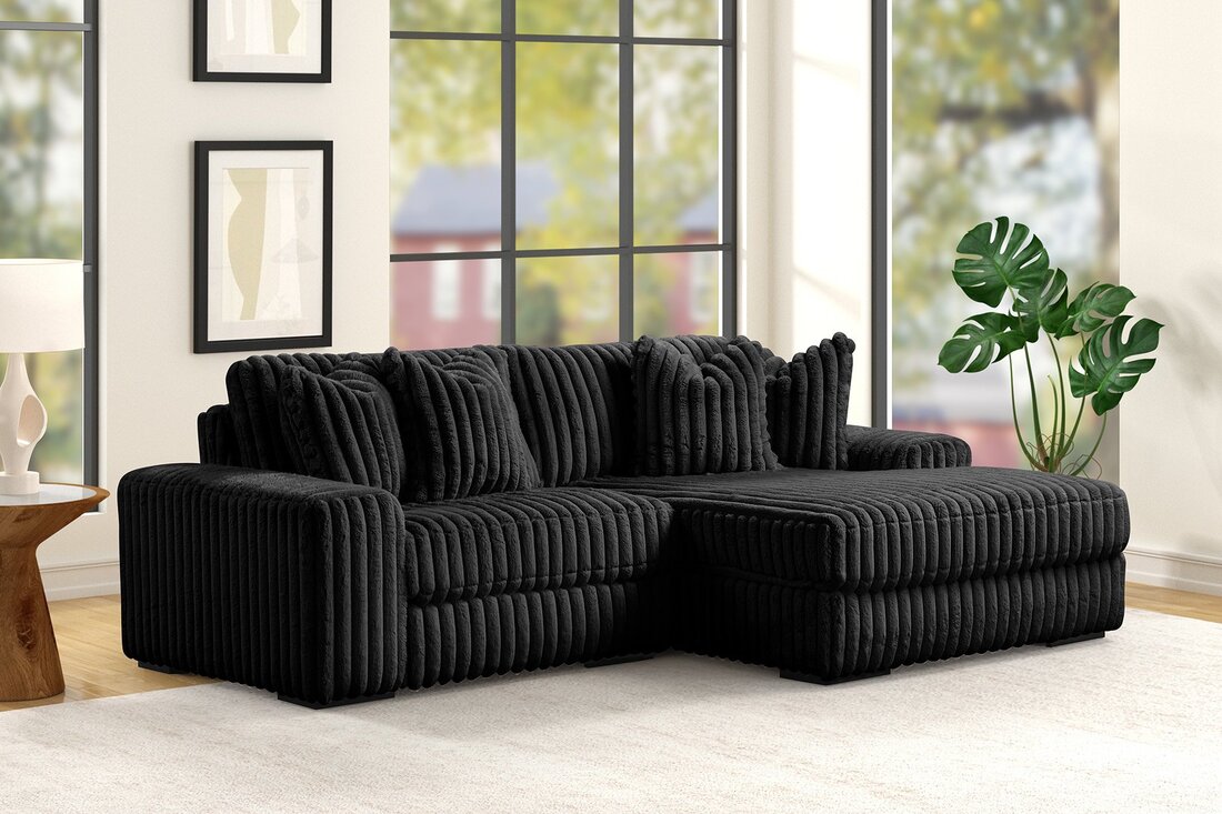 Sunday2 Black 2PC Sectional HH